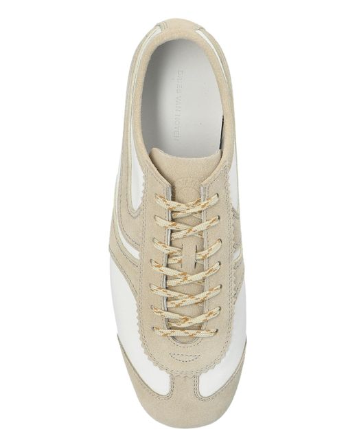 Dries Van Noten White Leather Sports Shoes