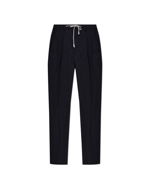 Eleventy Blue Wool Trousers for men
