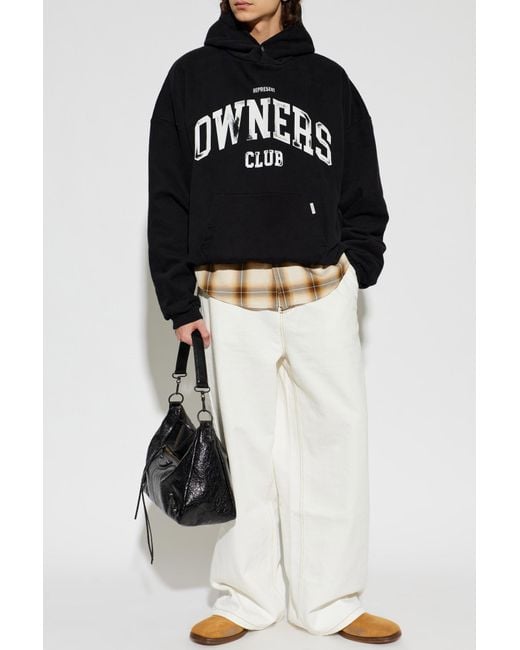 Represent Black Hoodie for men