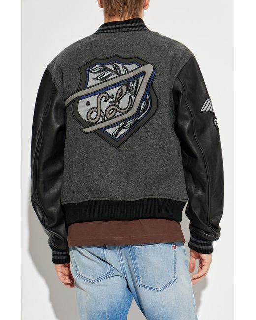 DIESEL Black "L-Arry" Bomber Jacket for men