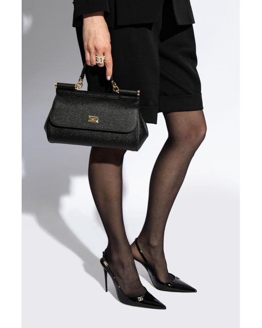 Dolce & Gabbana Black Sicily Shoulder Bag,