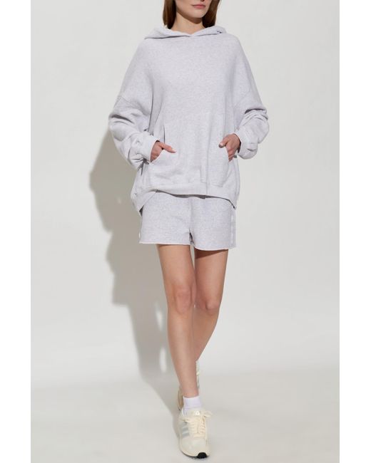 American Vintage White Shorts With Raw Hem