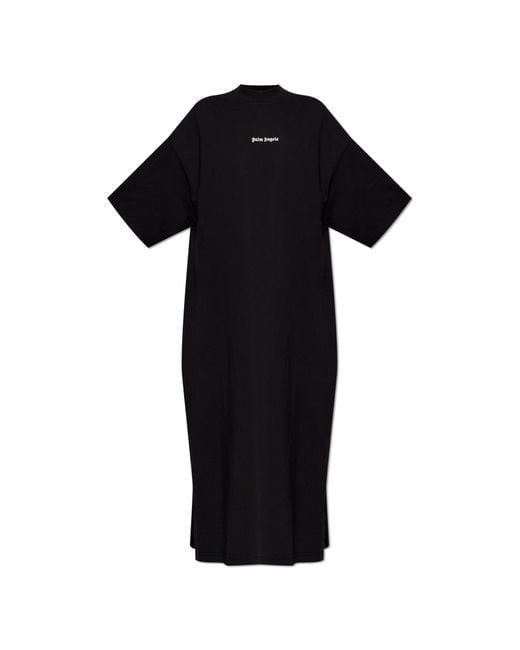 Palm Angels Black Dress With Logo