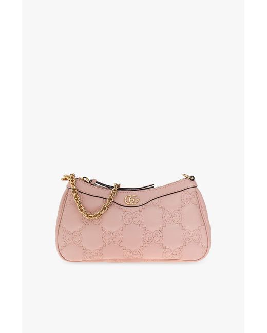Gucci Quilted Shoulder Bag in Pink Lyst