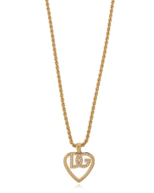 Dolce & Gabbana Metallic Necklace With Pendant