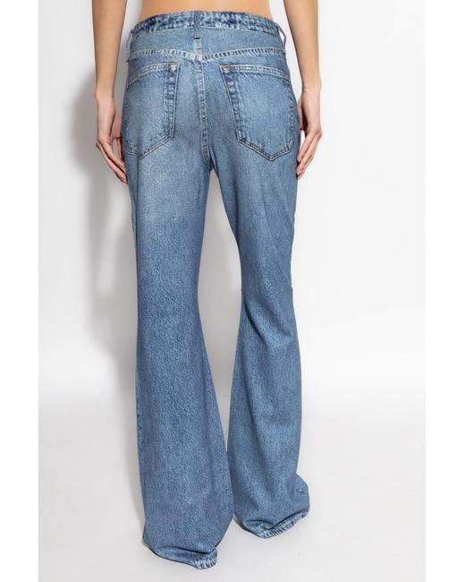 Rag & Bone Blue Flared Leg Trousers