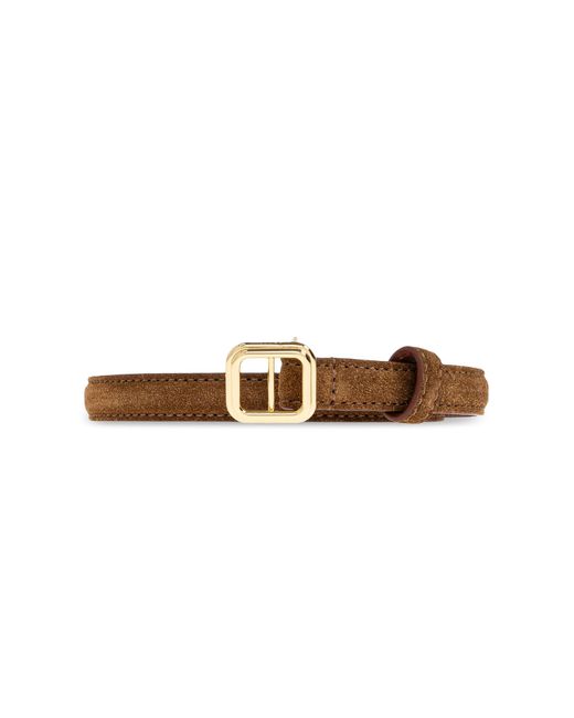 LIE STUDIO Brown Suede Belt "Georgia Slim"