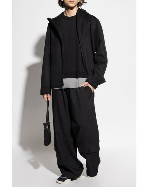 Y-3 Black Sweater With Logo for men
