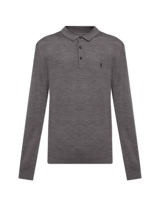AllSaints Black Polo 'Mode' for men