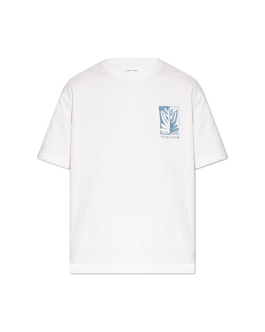 Samsøe & Samsøe White 'sawind' Printed T-shirt,