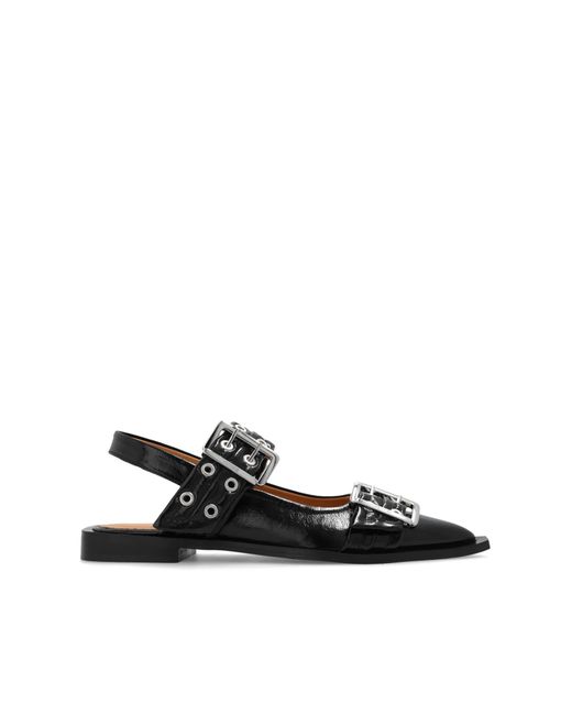 Ganni Shoes With Buckles in Black | Lyst