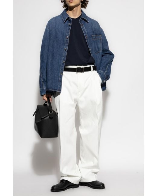 Givenchy Blue Denim Shirt With Pocket for men