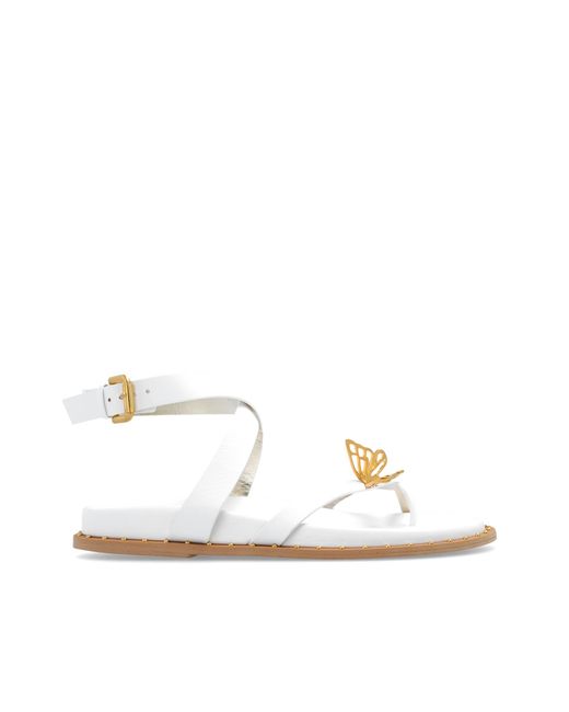 Sophia Webster White 'mariposa' Leather Sandals,