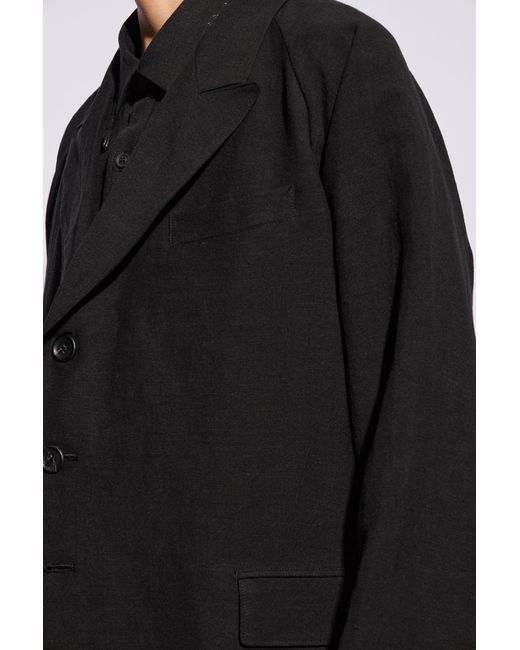 Yohji Yamamoto Black Blazer With Pockets, for men