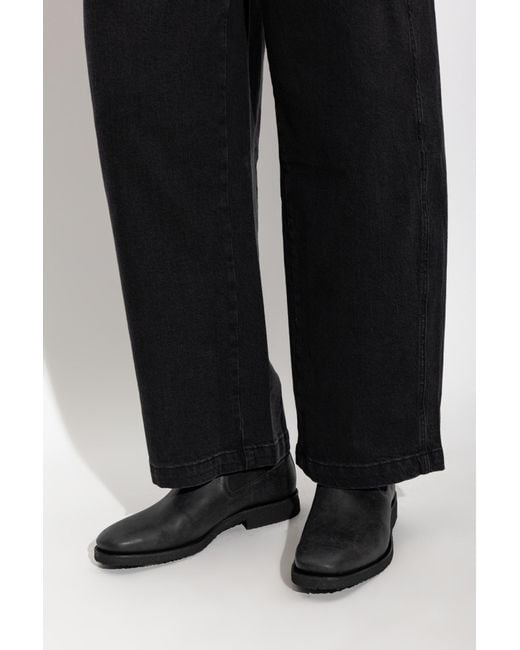 AllSaints Black Leather Chelsea Boots for men