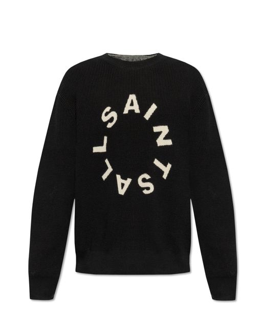 AllSaints Black Sweater With 'Petra' Logo for men