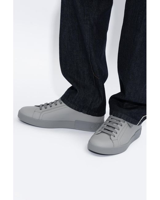 Dolce & Gabbana Gray ‘Portofino’ Sneakers for men