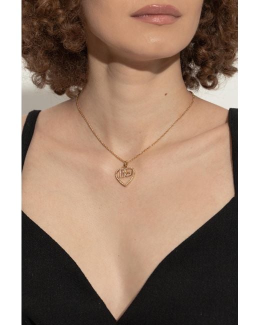 Dolce & Gabbana Metallic Necklace With A Heart-Shaped Pendant
