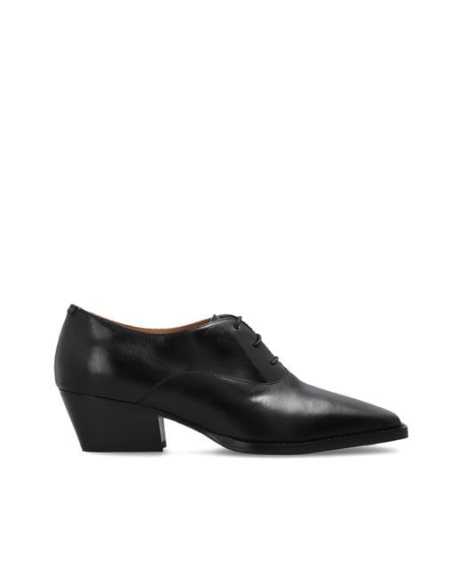 Jil Sander Black 'Becky' Leather Heeled Shoes