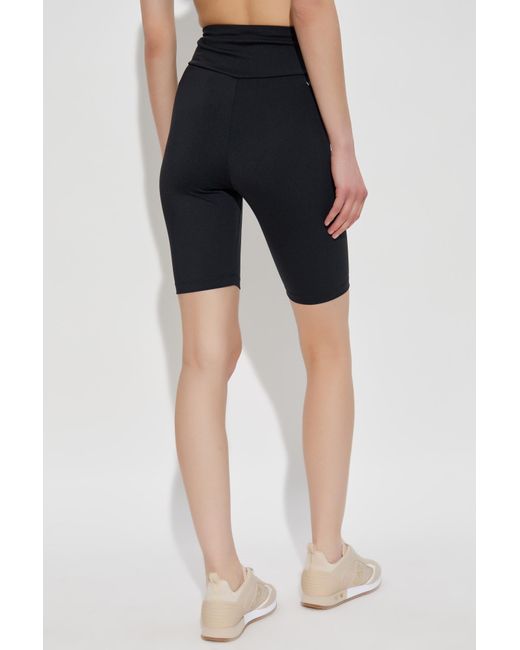 EA7 Blue Training Shorts With Printed Logo