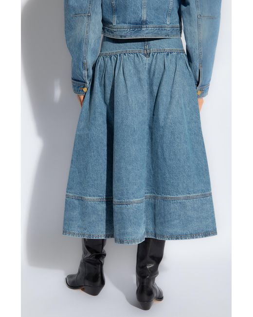 Ulla Johnson Blue ‘The Astrid’ Denim Skirt