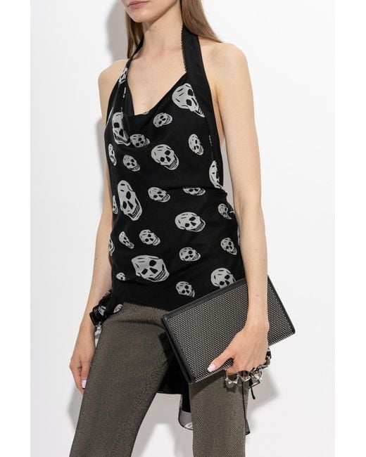 McQueen Black Clutch Bag "Knuckle"