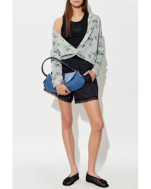 Ganni Black Top With A Patch