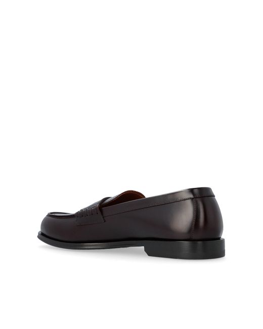 DSquared² Black Leather Loafers for men