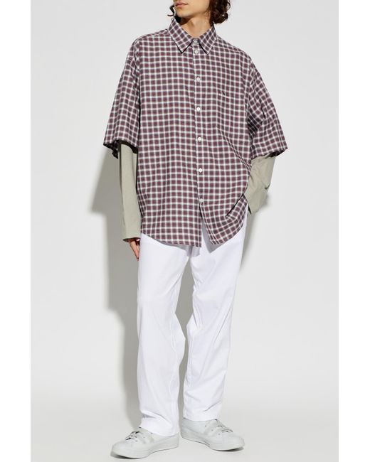 American Vintage White Trousers With Logo for men