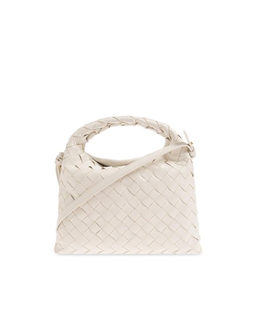 Bottega Veneta White 'hop Mini' Shoulder Bag,