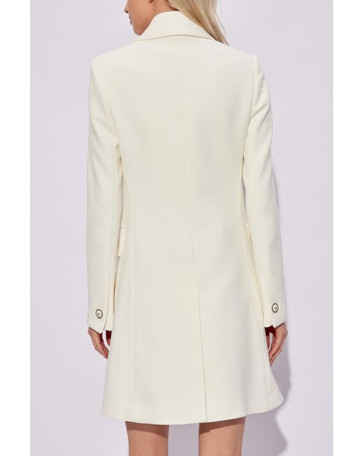 Versace White Double-Breasted Coat