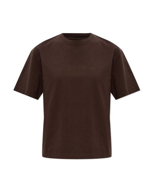 Canada Goose Brown T-Shirt With Embroidered Logo