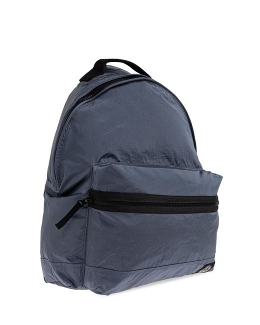 Stone Island Black Backpack With Logo Patch for men