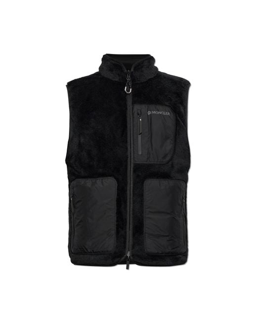 Moncler Black Reversible Down Vest for men