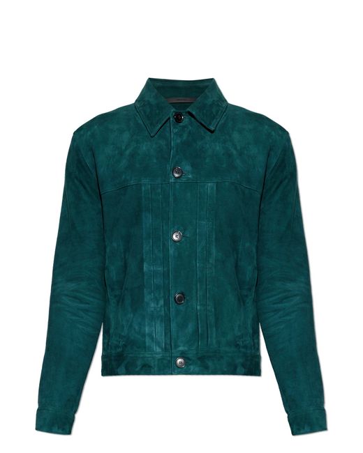 Paul Smith Green Suede Jacket for men