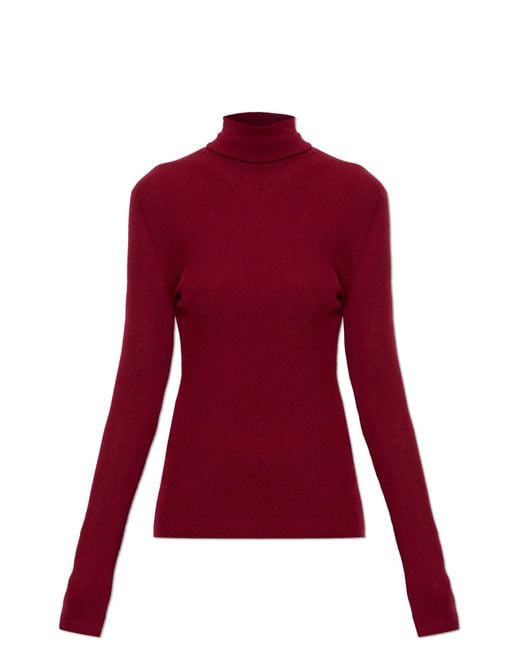 Dolce & Gabbana Red Cashmere Turtleneck