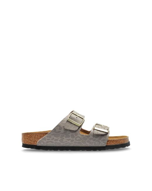 Birkenstock White Arizona Bs Slides