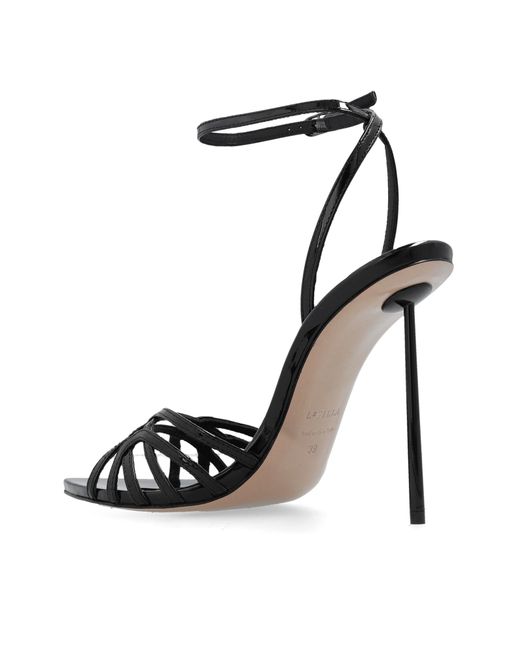Le Silla Black 'bella' Heeled Sandals,