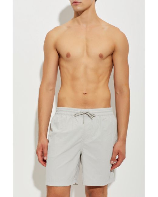 AllSaints White 'Haven' Swim Shorts for men