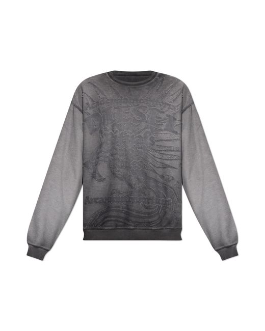 DIESEL Gray Sweatshirt -Aron-Raw for men