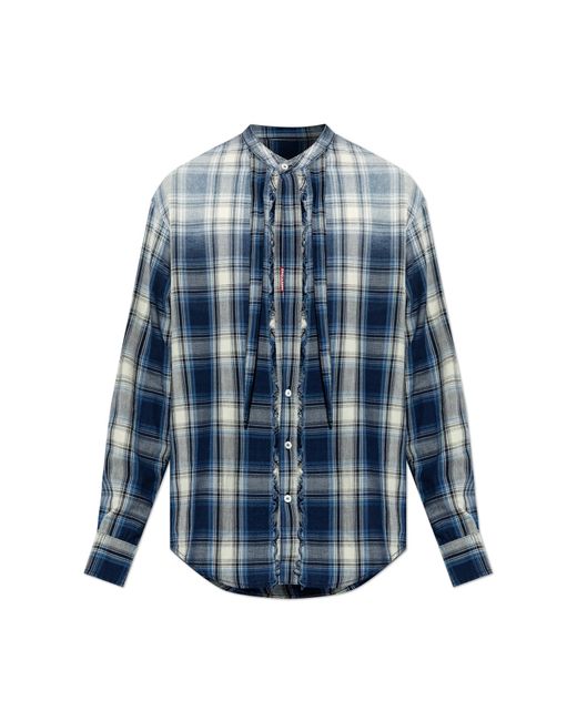 DSquared² Blue Checked Pattern Shirt for men