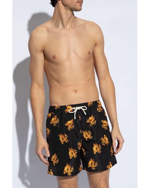 Palm Angels Swimming Shorts in Black for Men Lyst