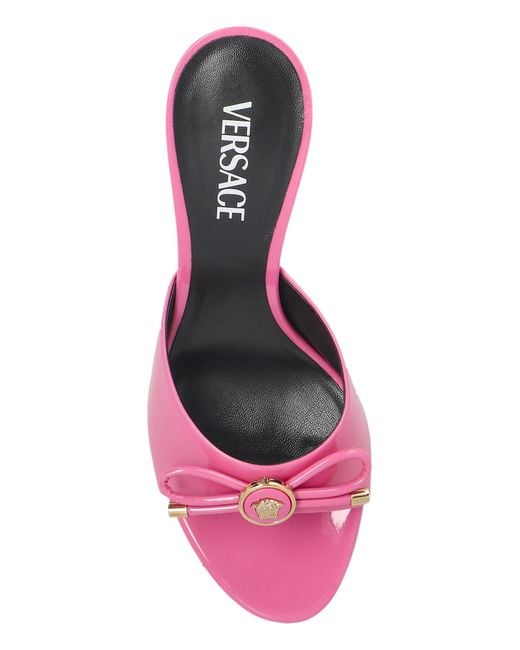 Versace Pink Heeled Mules