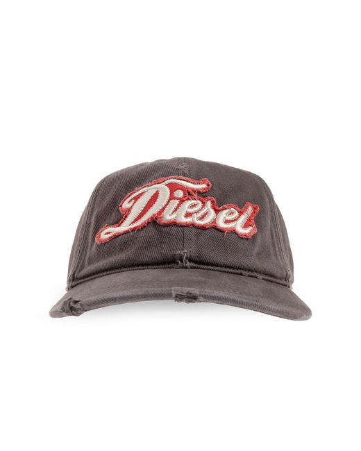 DIESEL Red Baseball Cap 'C-Ursiv' for men