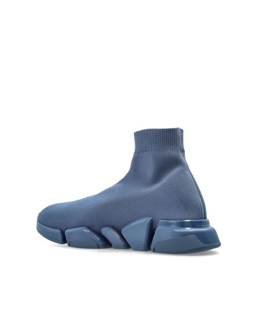 Balenciaga Blue Speed 2.0 Sneakers With Sock for men
