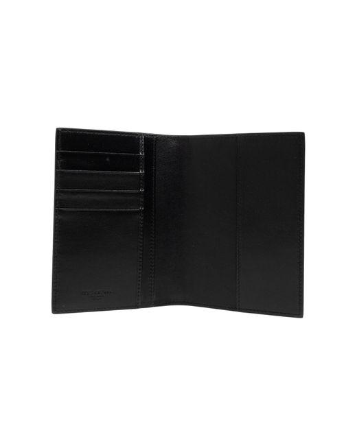 Dolce & Gabbana Black Leather Document Holder for men