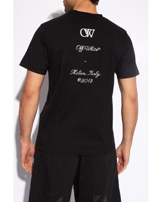 Off-White c/o Virgil Abloh Black Cotton T-shirt, for men
