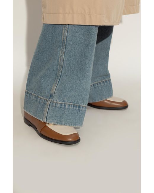 Furla Brown Novola Type Loafers Shoes