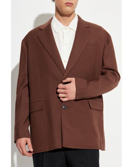 Lanvin Brown Wool Blazer for men