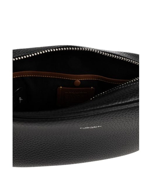COACH Black Monogram Shoulder Bag for men